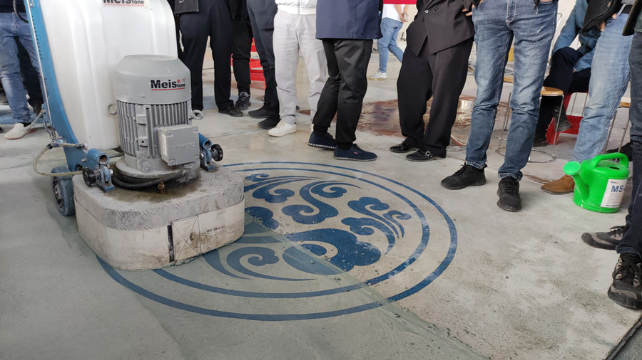 无机磨石修补研磨实操的样板 无机磨石修补研磨实操的样板